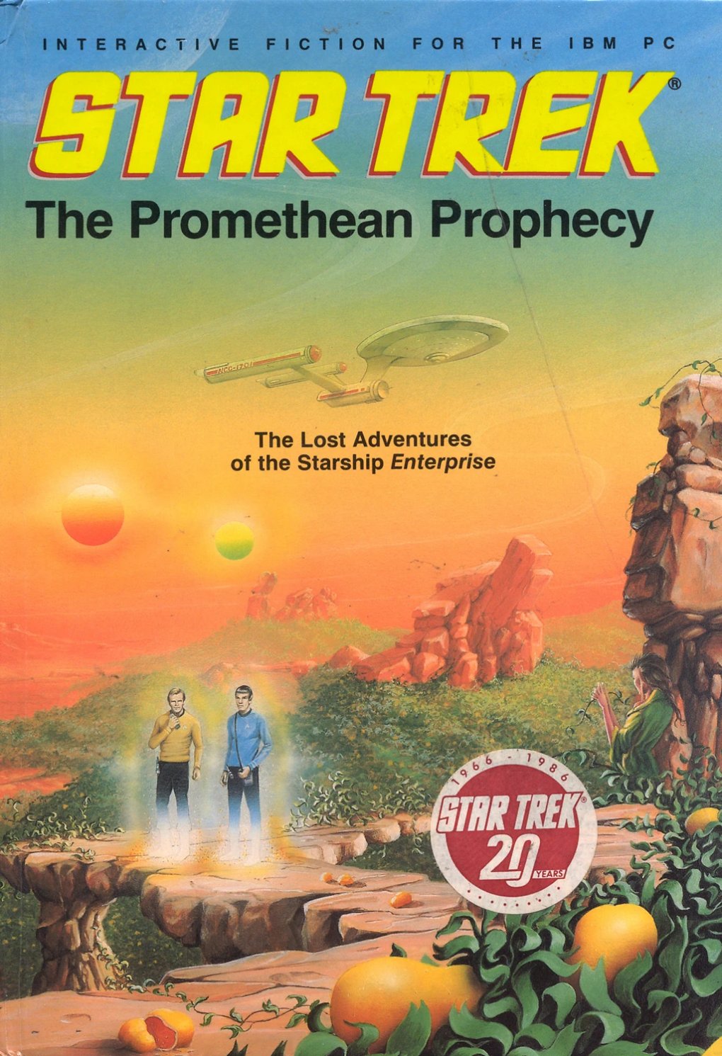The Promethean Prophecy, eines von zwei frühen Star-Trek-Text-Adventures vom Verlag Simon &amp; Schuster