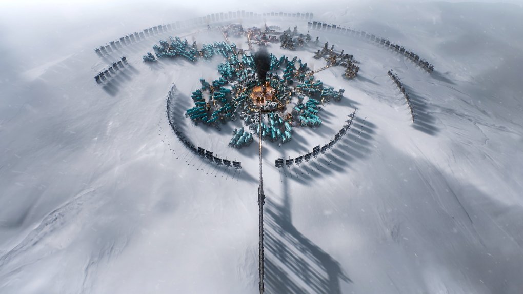 Eine kleinere Stadt in Frostpunk 2