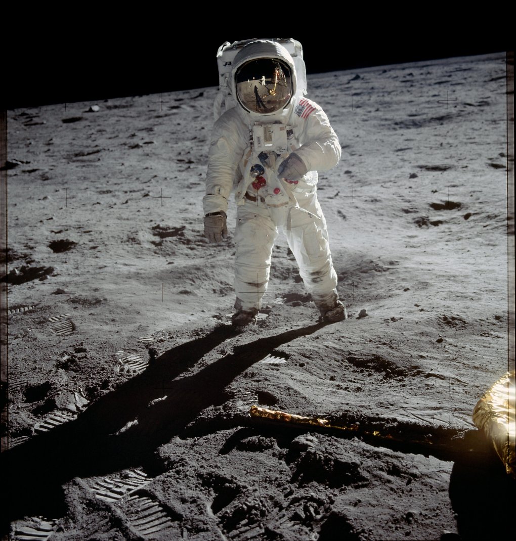 Neil Armstrongs Schritte auf dem Mond
