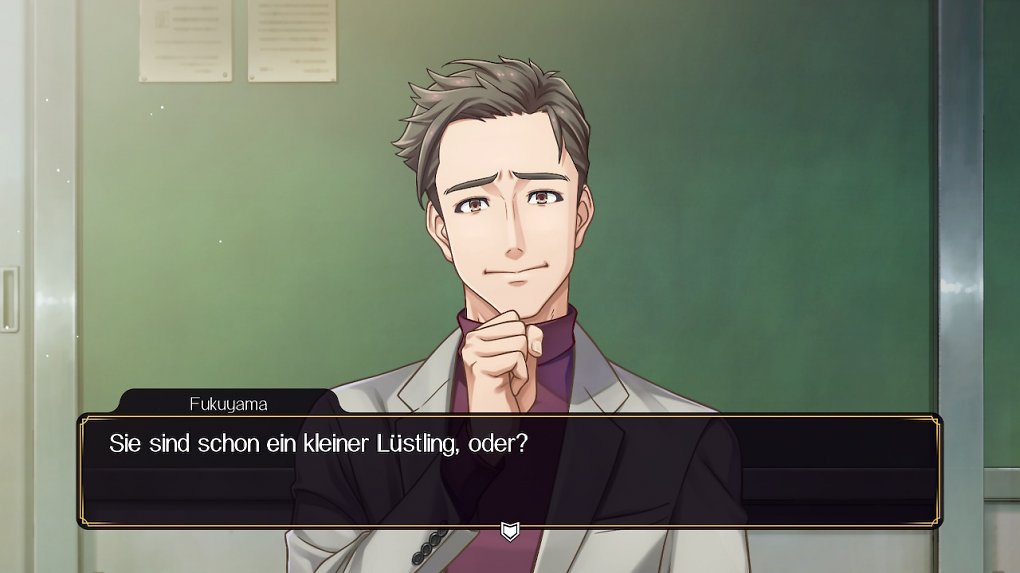 Im Dialog mit einem Lehrer beschuldigt er uns, ein Lüstling zu sein.