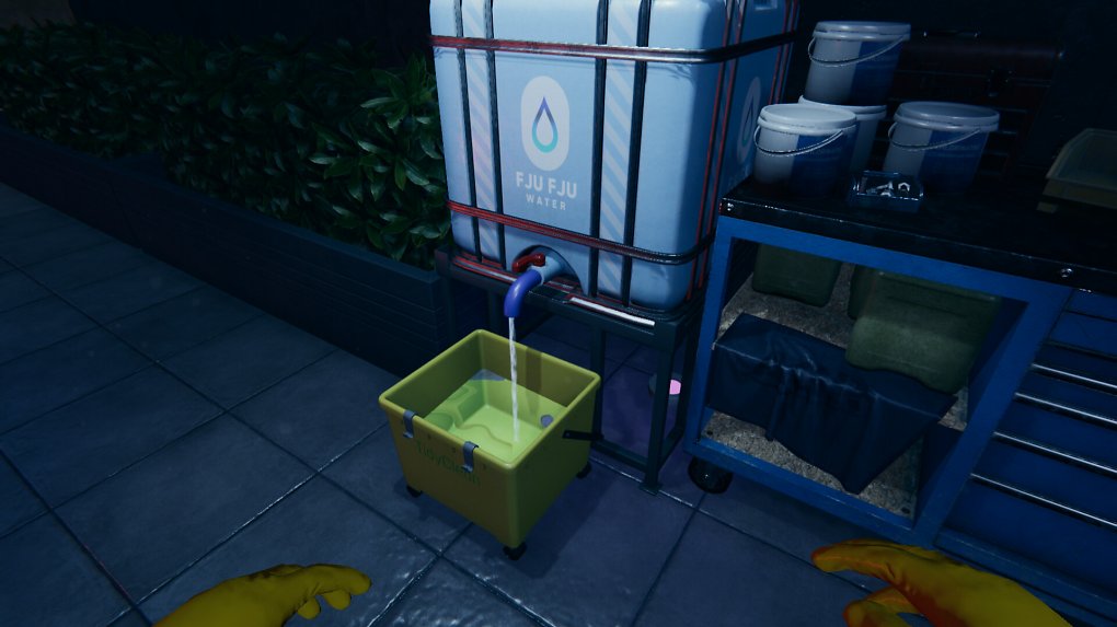 Spieler füllt Wasser auf