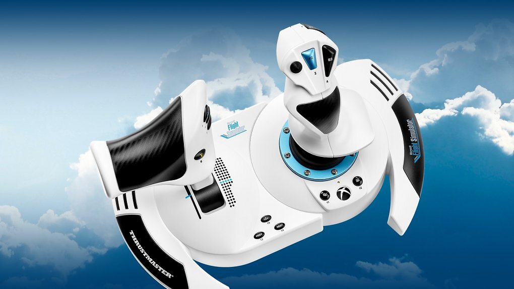 Der T.Flight Hotas 4 von Thrustmaster ist derzeit die einzige Peripherie, die es auch in einer Playstation-kompatiblen Variante gibt.