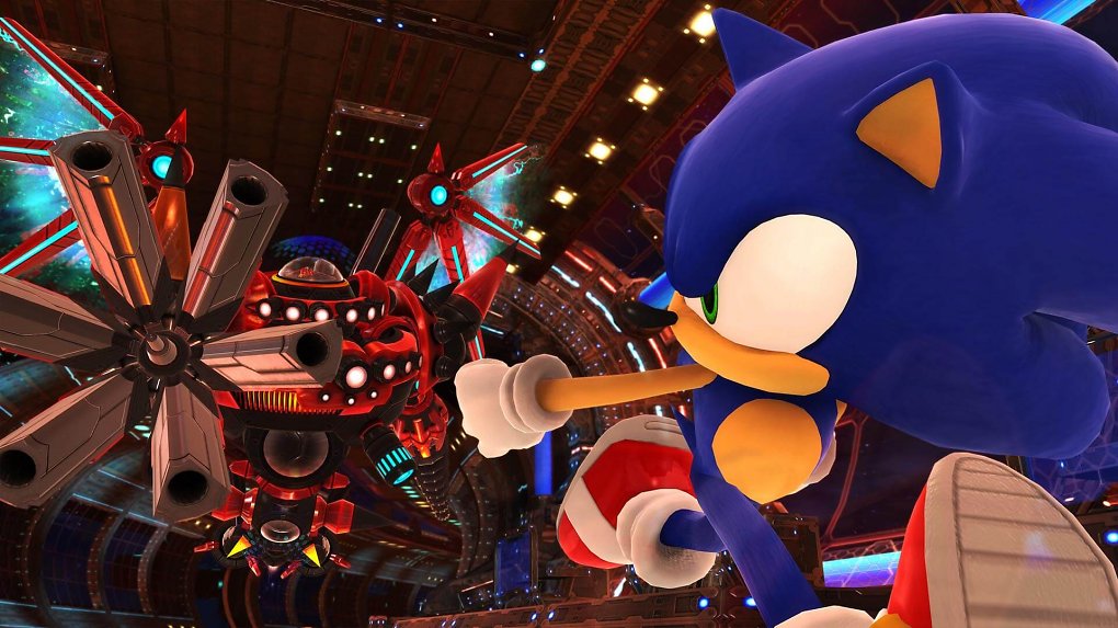 Sonic läuft vor einem Feind davon