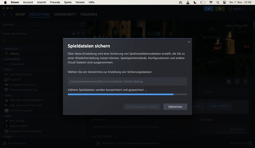 Dateien sichern
