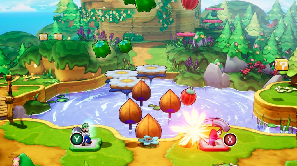 Luigi und Mario lassen die Blumen aufblühen