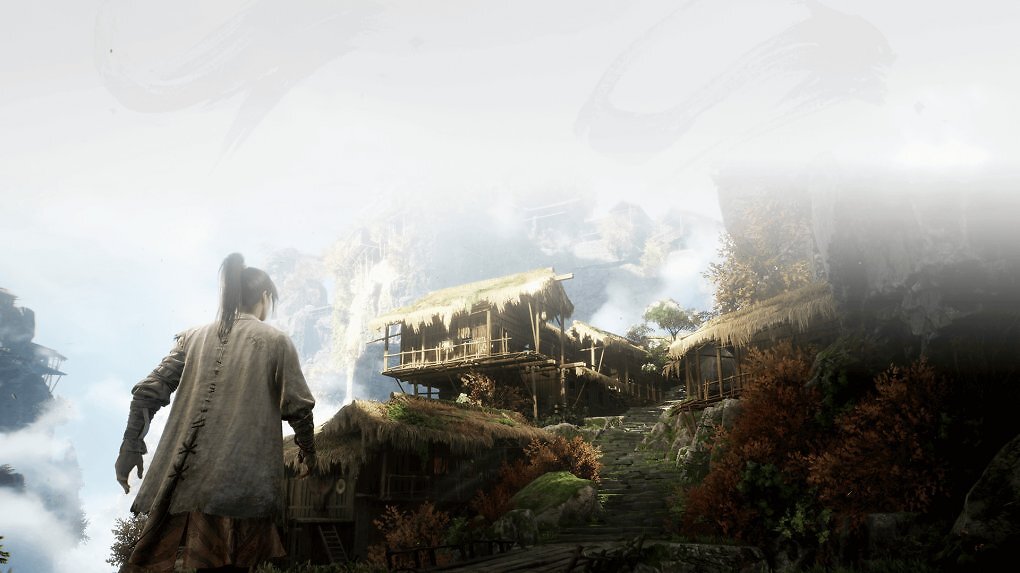 Samurai vor Tempel