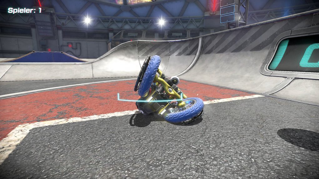 Der Driver hat einen Trick nicht geschafft und ist hingefallen.