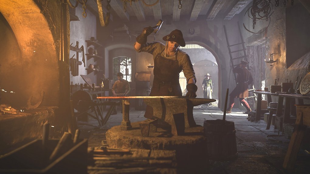 Kingdom Come: Deliverance 2 lädt euch ebenfalls in die Schmiede ein, sogar mit einem ganzen DLC, der der Schwertherstellung gewidmet wurde. Manches könnte sich Bladesong davon abschauen.