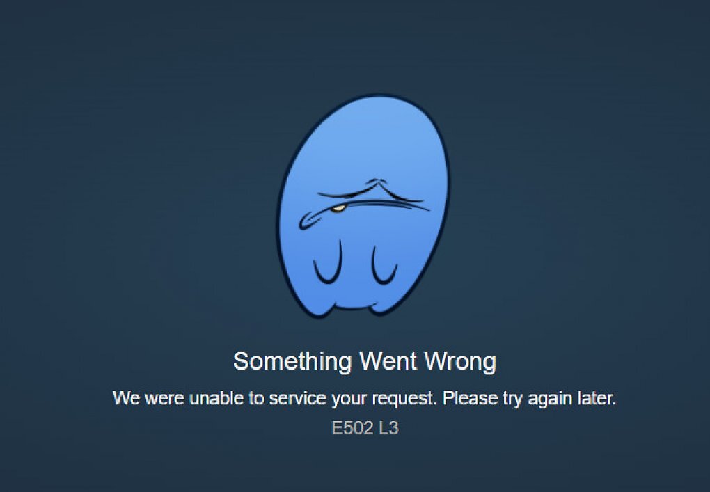 Immerhin durfte man sich witzige Comic-Figuren ansehen, während der Steam-Store zusammenbrach.
