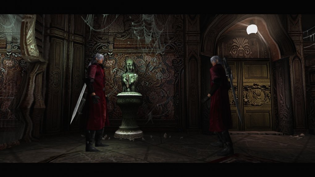 Dante trifft seinen Zwillingsbruder Vergil, der sein Aussehen kopiert. Ironisch.