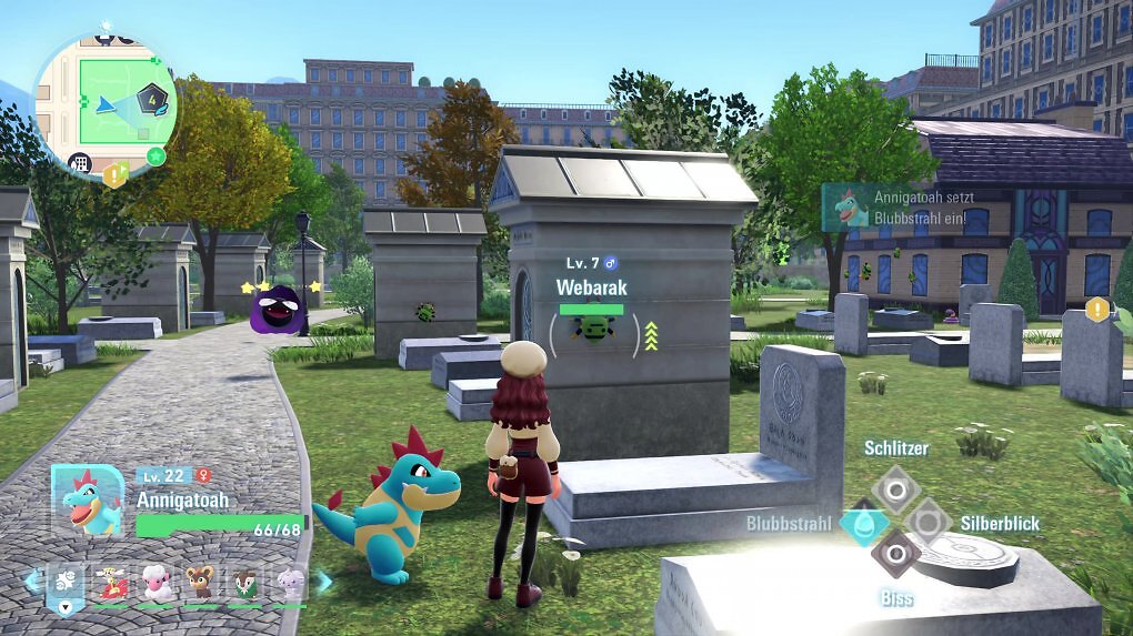 Die Wildsektoren sollen ein friedliches Zusammenleben von Menschen und Pokémon ermöglichen, wirken aber seltsam abgekapselt in der Großstadt. Wir hoffen, dass die Geister-Pokémon auf dem Friedhof namens Bonne Nuit nicht allzu sehr spuken.