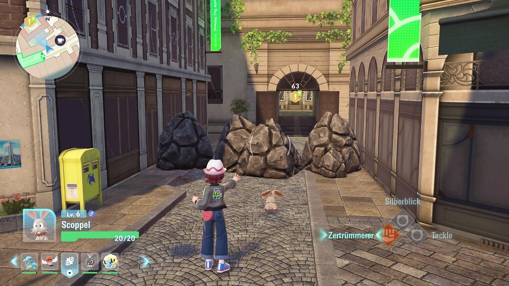 In der Großstadt gibt es manchmal Hindernisse, die euch den Weg versperren. Gute, alte Attacken wie Zertrümmerer, die als TM erhältlich sind, helfen euch zusammen mit dem richtigen Pokémon aber schnell dabei, euren Weg wie geplant fortzusetzen.