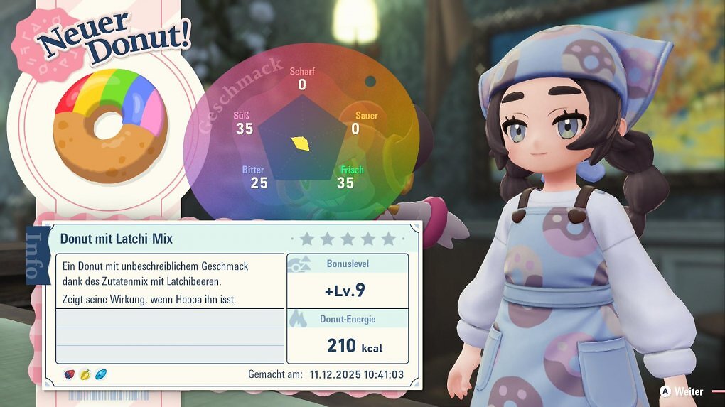 Durch das Kombinieren verschiedener Beeren bereitet ihr leckere Donuts zu. Diese ermöglichen euch den Weg nach Dimensions-Illumina und verleihen euren Pokémon zusätzliche Stärke.