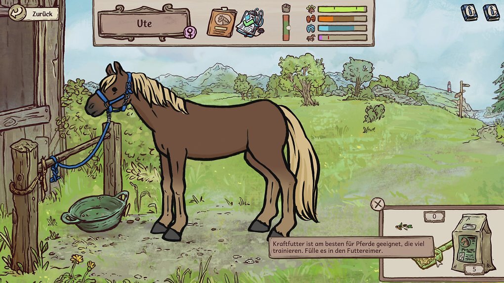 In Horses of Hoofprint Bay versorgt ihr eure Pferde, trainiert sie für Turniere und könnt sogar Fohlen züchten - realistisches Gameplay trotz Cartoon-Stil.