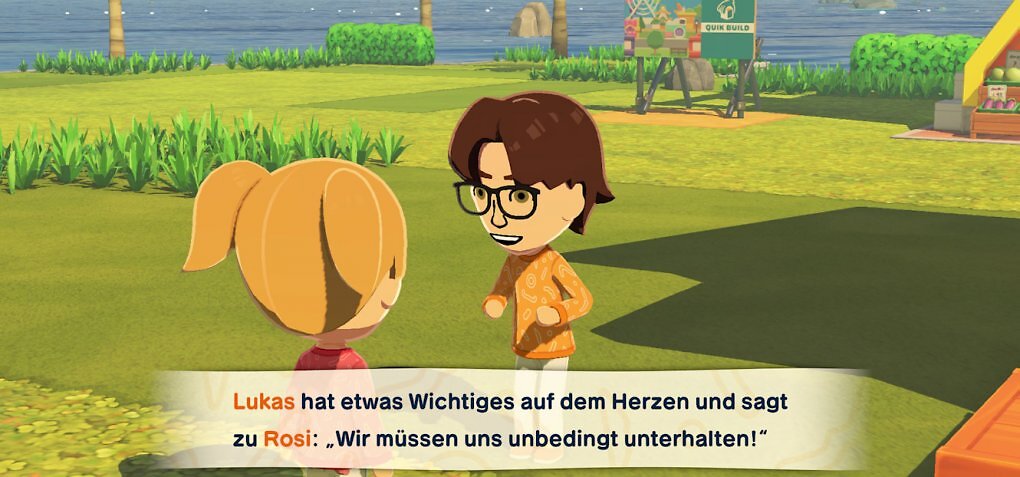 Manchmal könnt ihr für Konversationen zwischen Miis eigene Themen vorgeben. Das ist besonders lustig.
