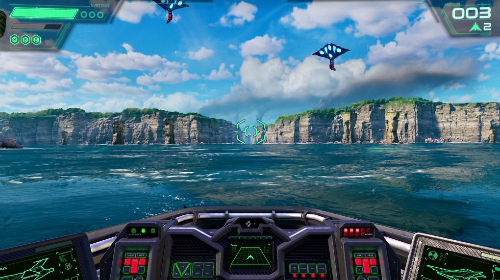 Spielt ihr im Maus-Modus, steuert ihr den Arwing direkt aus dem Cockpit heraus.