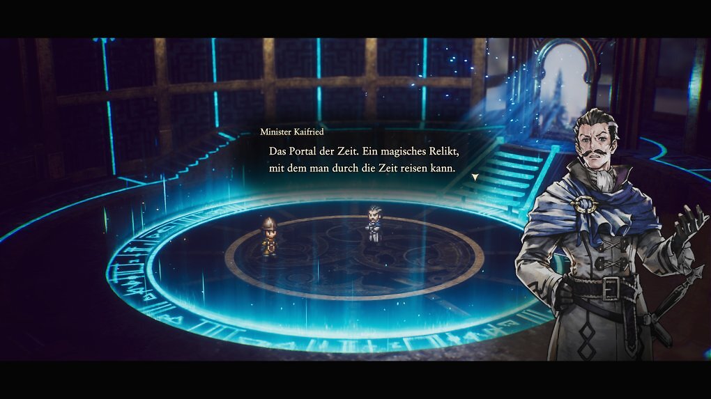 Danke für die doppelte Erklärung, Kaifried. Aber ja, auch ein drittes Mal: Man kann mit dem Portal durch die Zeit reisen.