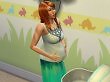 Ein schwangerer Sim vor einer Wiege in Die Sims 4
