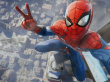 Superheld Spider-Man posiert auf einem Foto im gleichnamigen Spiel für PlayStation 4.