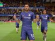 Chelseas Eden Hazard jubelt in die Kamera.