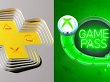 Die Logos von Playstation Plus und Xbox Game Pass.
