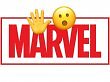 Das Marvel-Logo mit einem "Nein Danke"-Emoji.