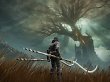 Elden Ring Charakter im Shadow Realm mit zwei Götterskalphäuter-Waffen