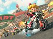 Peach auf einem Motorrad