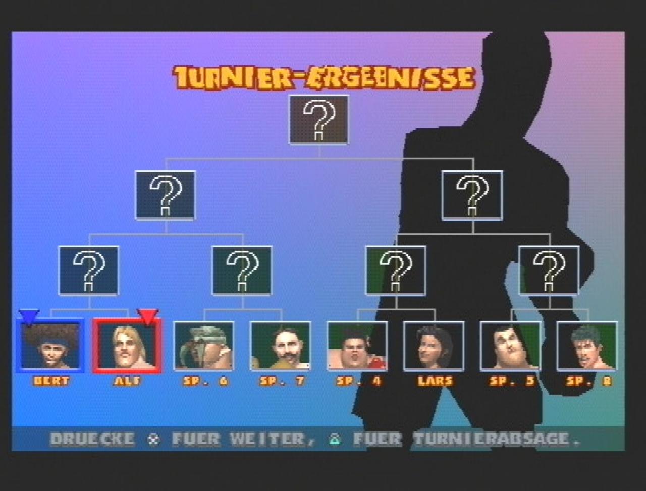 [26/11/2001] Es kann nur einen geben: Beim Turniermodus können Sie mit bis zu sieben Freunden spielen.