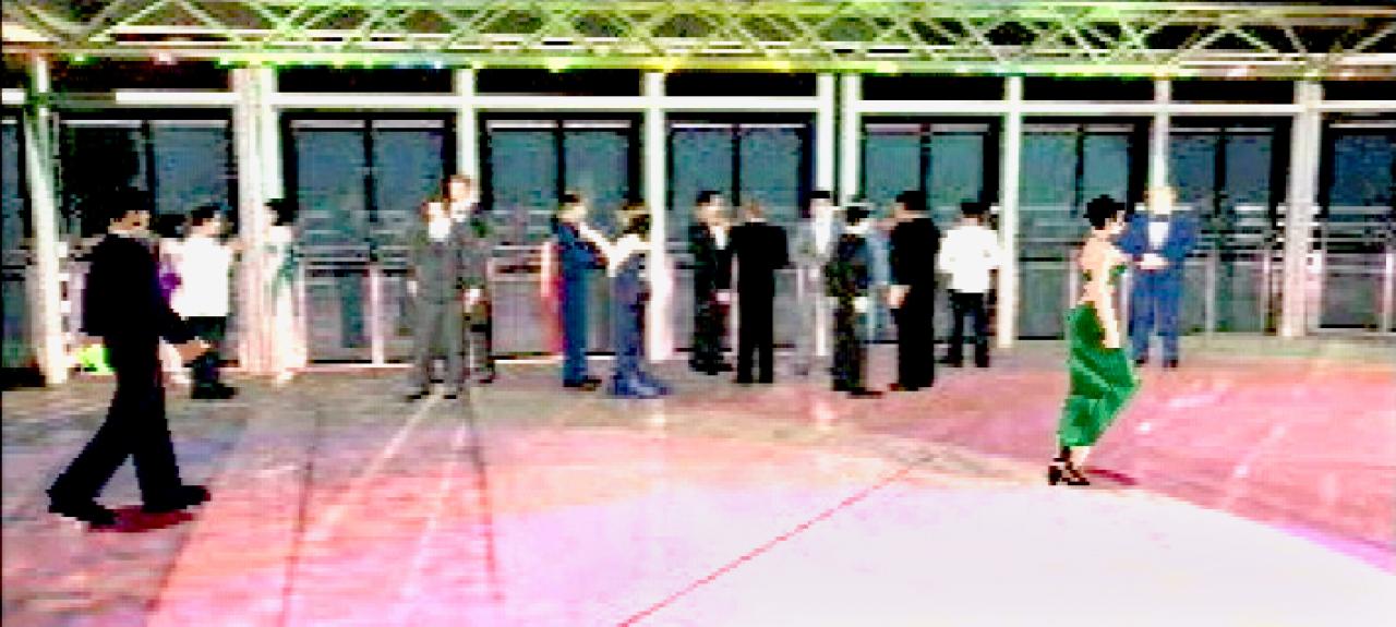 [26/11/2001] PARTYLAUNE Bei der Weihnachtsfeier im Wolkenkratzer sind Waffen nicht erlaubt, Hana sollte deshalb auf der Hut sein.
