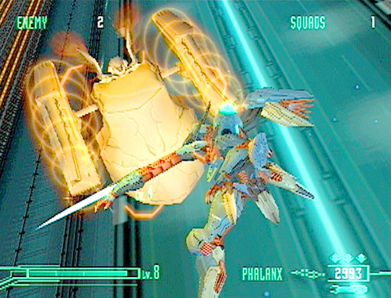 [26/11/2001] DOPPELWUMME In höheren Levels sind manche Mechs mehr als nur würdige Gegner. Hier hilft nur eine Kombination aus Ausweichen und schnellen Attacken.