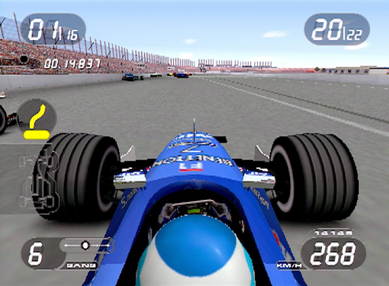 [26/11/2001] Im Arcade-Modus lassen sich solche Kurven abkürzen, in der Simulation nicht.