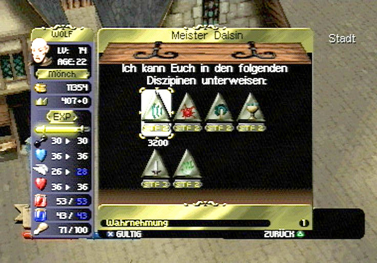 [26/11/2001] SPEZIALTRAINING Der Meister Dalsin unterrichtet Sie in verschiedenen, nützlichen Disziplinen.