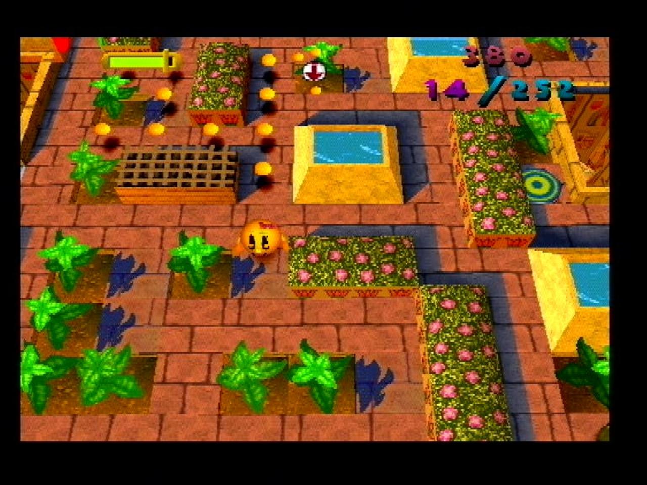 [26/11/2001] DRITTE DIMENSION Pac-Mans Frau irrt durch auf der Suche nach Punkten durch Labyrinthe.