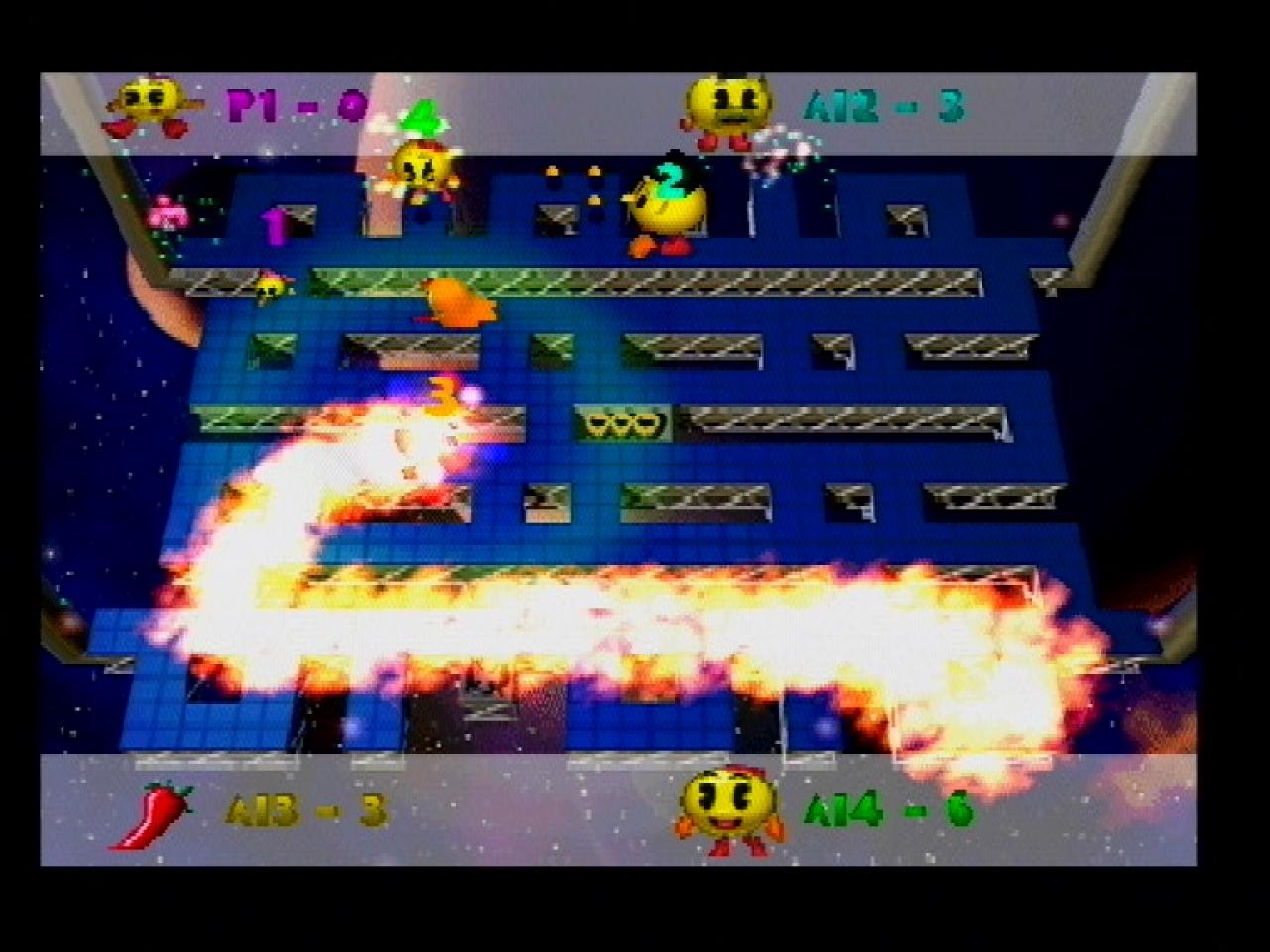 [26/11/2001] BRENNENDES LABYRINTH Bis zu vier Gegner können Sie im Multiplayer-Modus herausfordern.