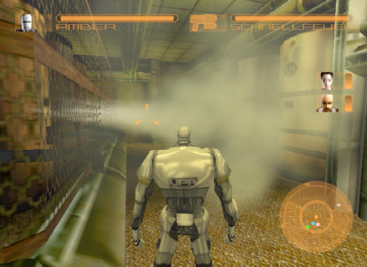 [26/11/2001] Hier kommen Sie nur mit der robusten Amber, dem Cyborg der Truppe, weiter