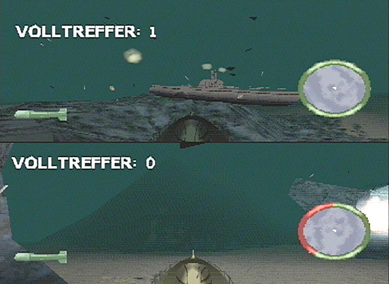 [26/11/2001] UNTERWASSER-ACTION Im Zweispielermodus können Sie sich gegenseitig im U-Boot versenken.
