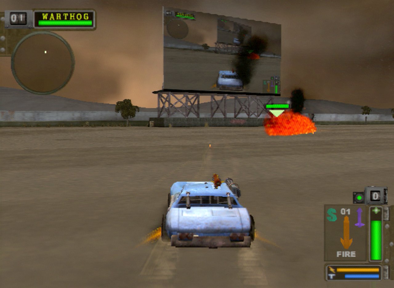 [26/11/2001] Im Drive-in-Kino ist die ganze Action noch einmal auf der Leinwand zu bewundern.