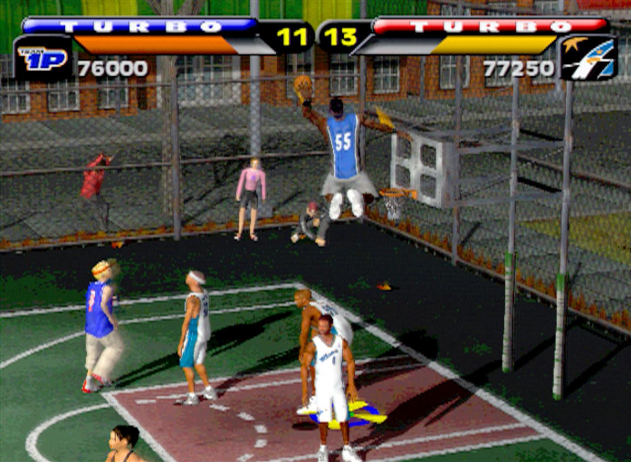 [26/11/2001] Die Mitspieler sind intelligent und steigen gern zum Alley Oop auf. Da muss nur der Pass sitzen. 