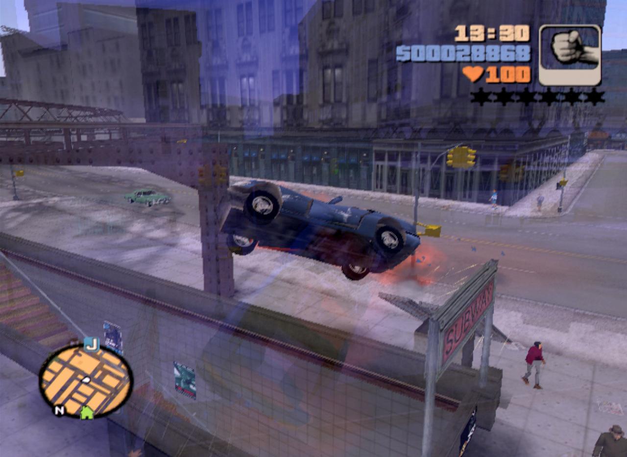 [26/11/2001] Mit den Rampen lassen sich spektakuläre Stunts vollführen.