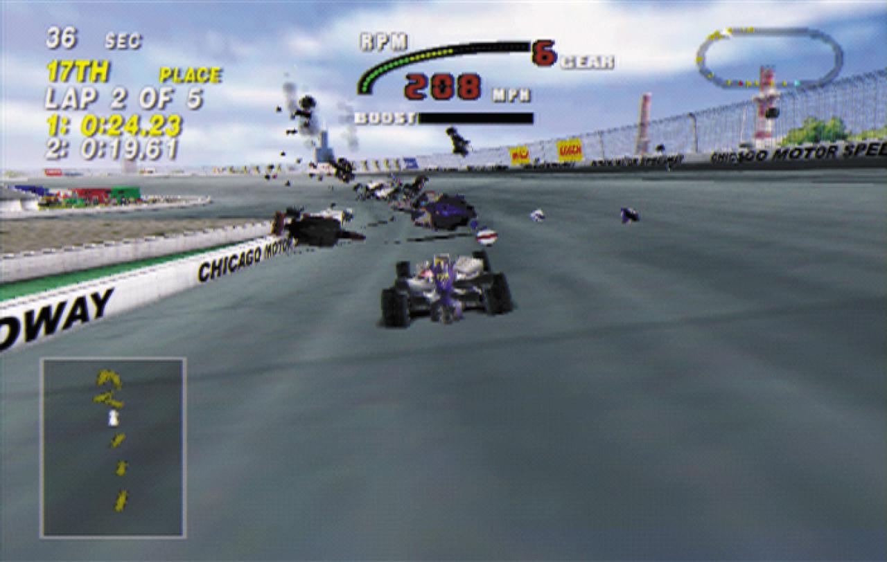 [26/11/2001] Bei den vielen Crashs im Spiel bleibt kein Auge trocken.
