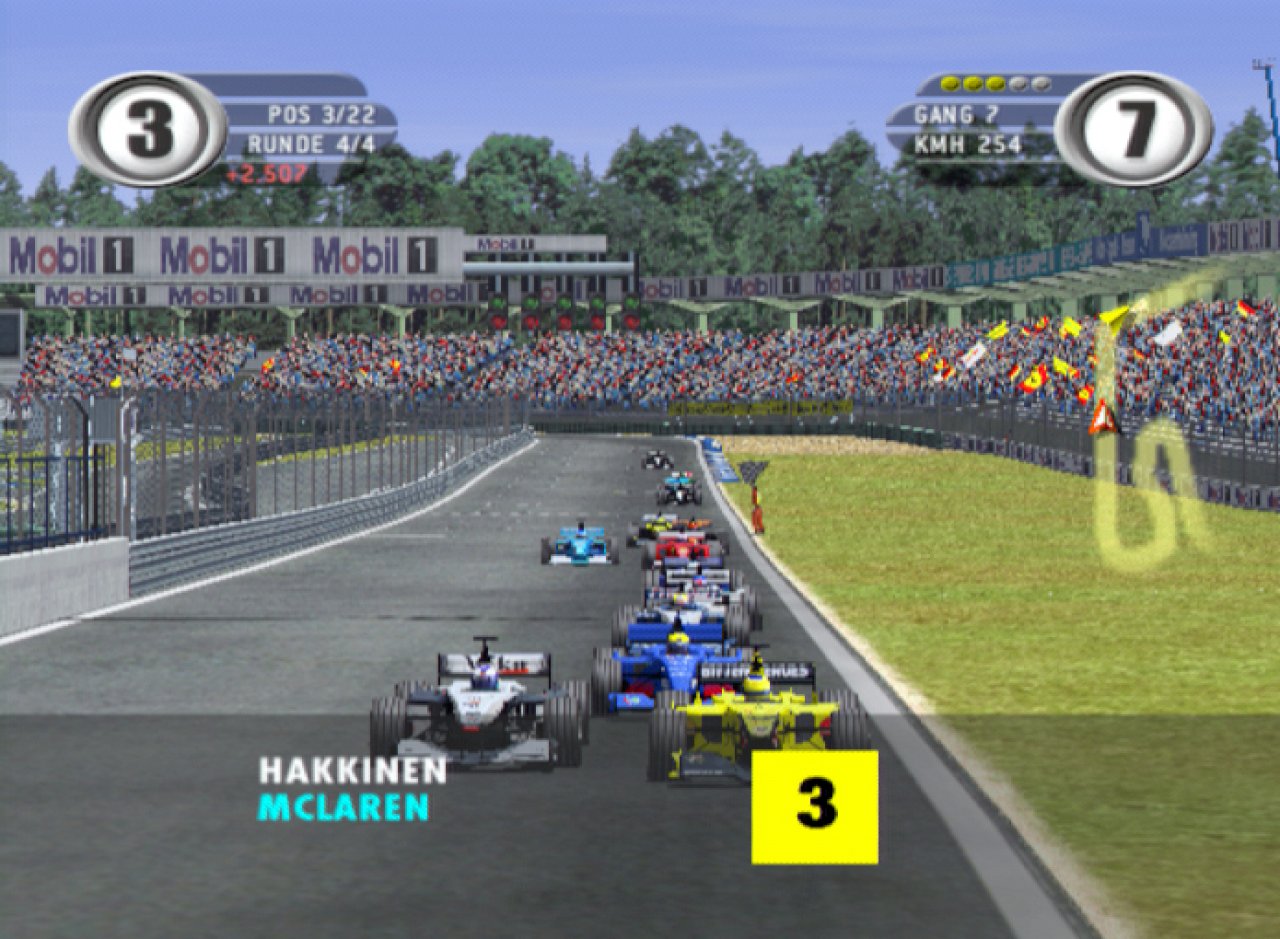 [26/11/2001] Wer sich des Öfteren am Fernseher die Formel 1 anschaut, dem werden solche Einblendungen bekannt vorkommen.
