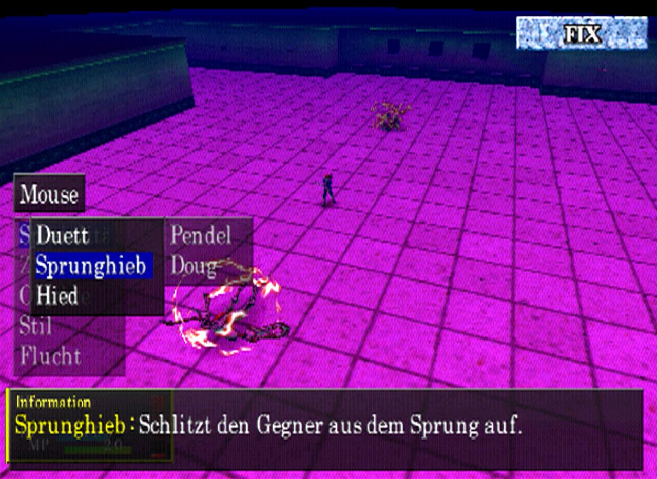 [26/11/2001] Maus hat seine Gegner für ein paar Runden gelähmt und probiert seine neue &rsquo;Spezialität&rsquo; aus.