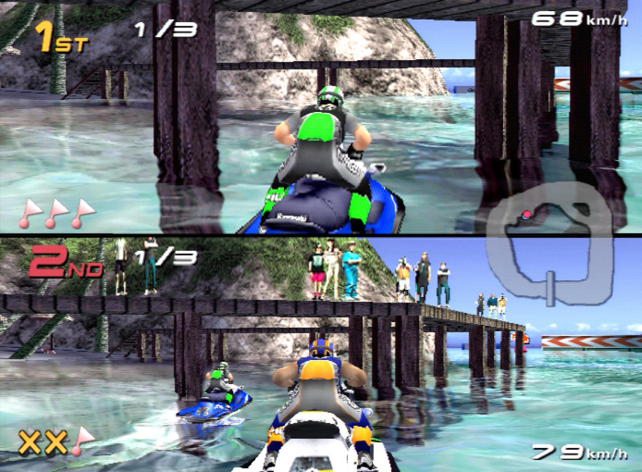 [14/03/2002] Selbst mit geteiltem Bildschirm läuft das Spiel super.