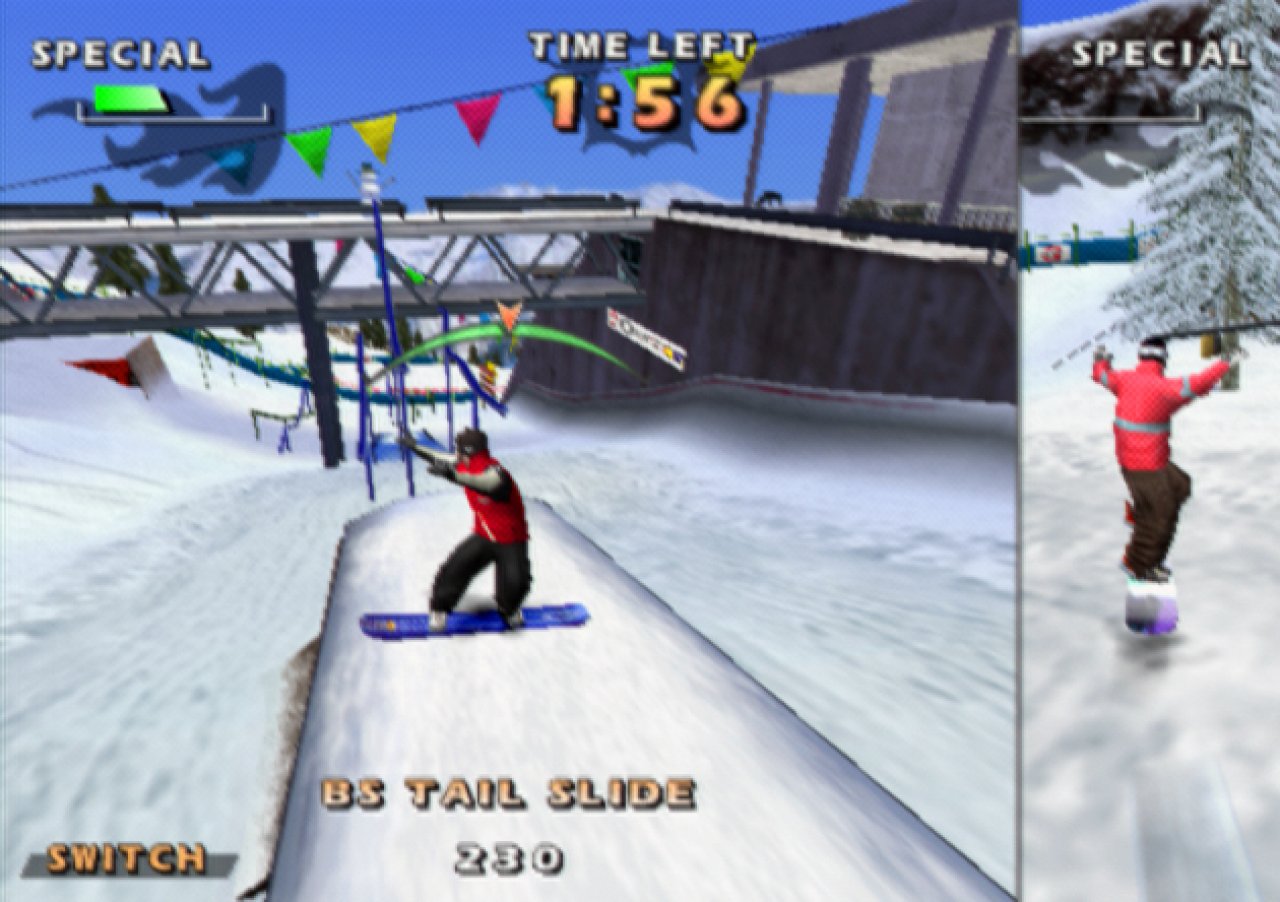 [14/03/2002] Zwei Spieler kämpfen im Push-Modus um den größeren Bildausschnitt.