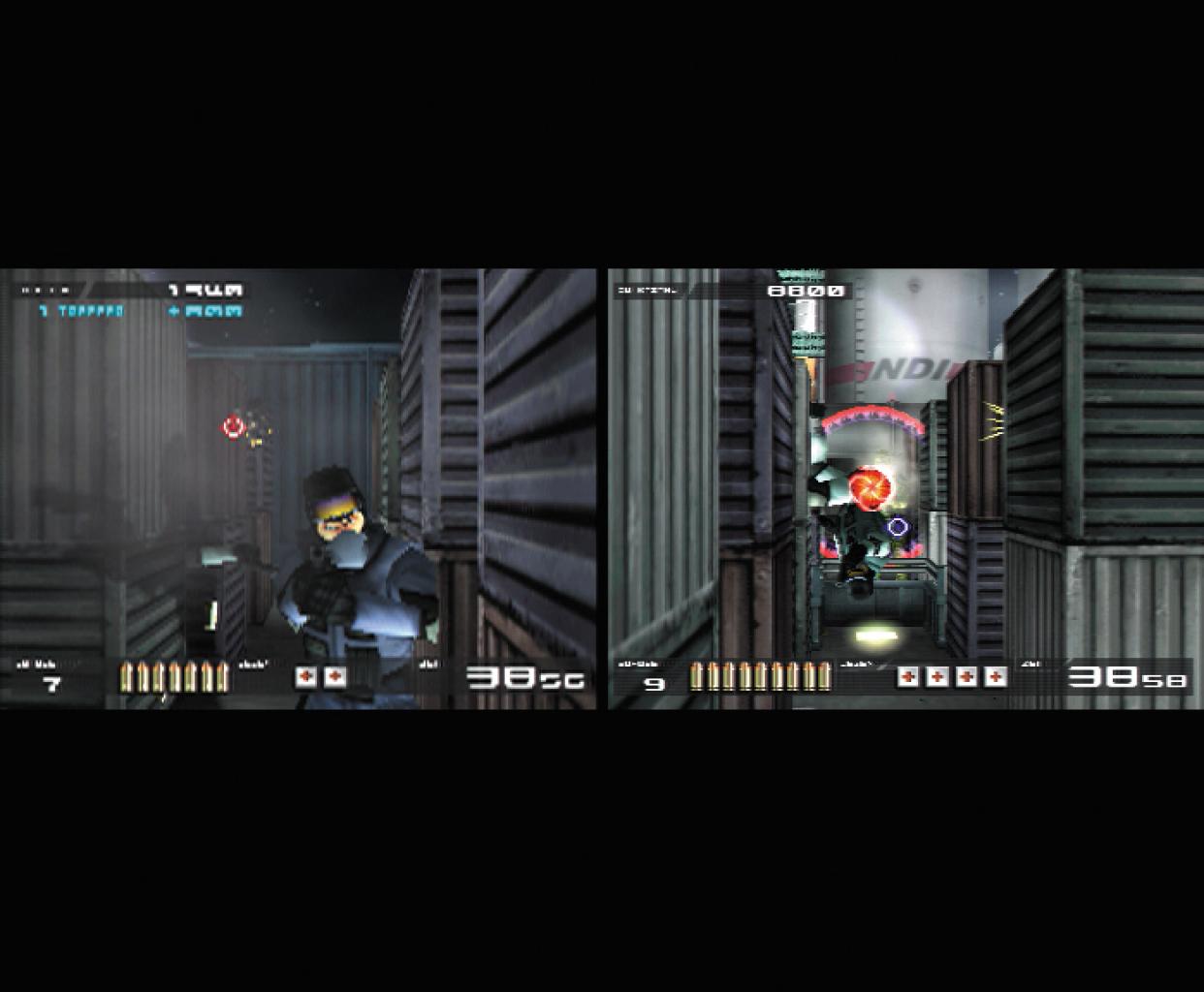 [14/03/2002] Der Splitscreen-Modus bietet nur sehr kleine Ausschnitte. Da ist eine i-Link-Verbindung schon komfortabler.