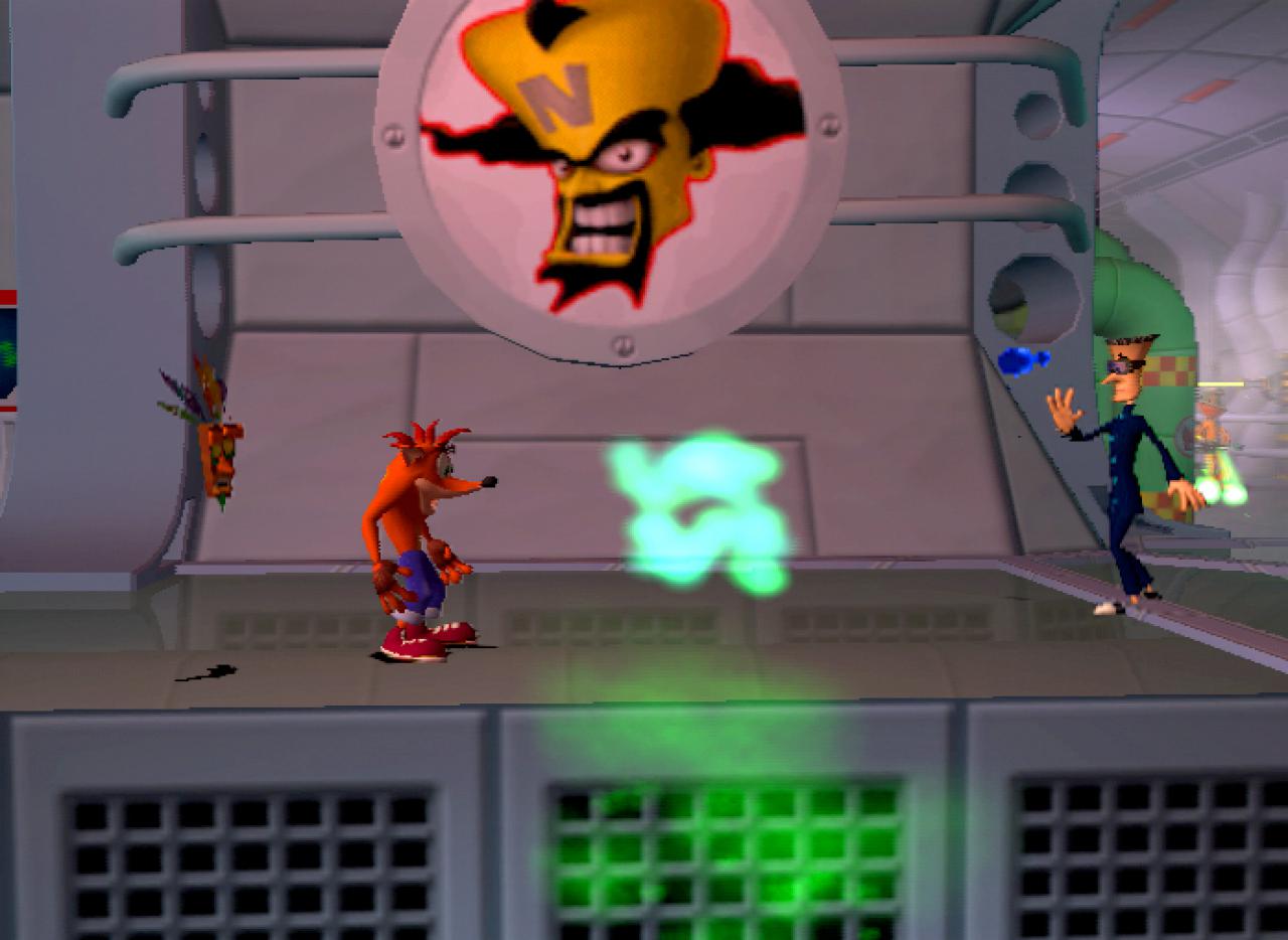 [14/03/2002] Der Geheimagent in Neo Cortex&rsquo; Labor wirft mit gefährlichen Geschossen.