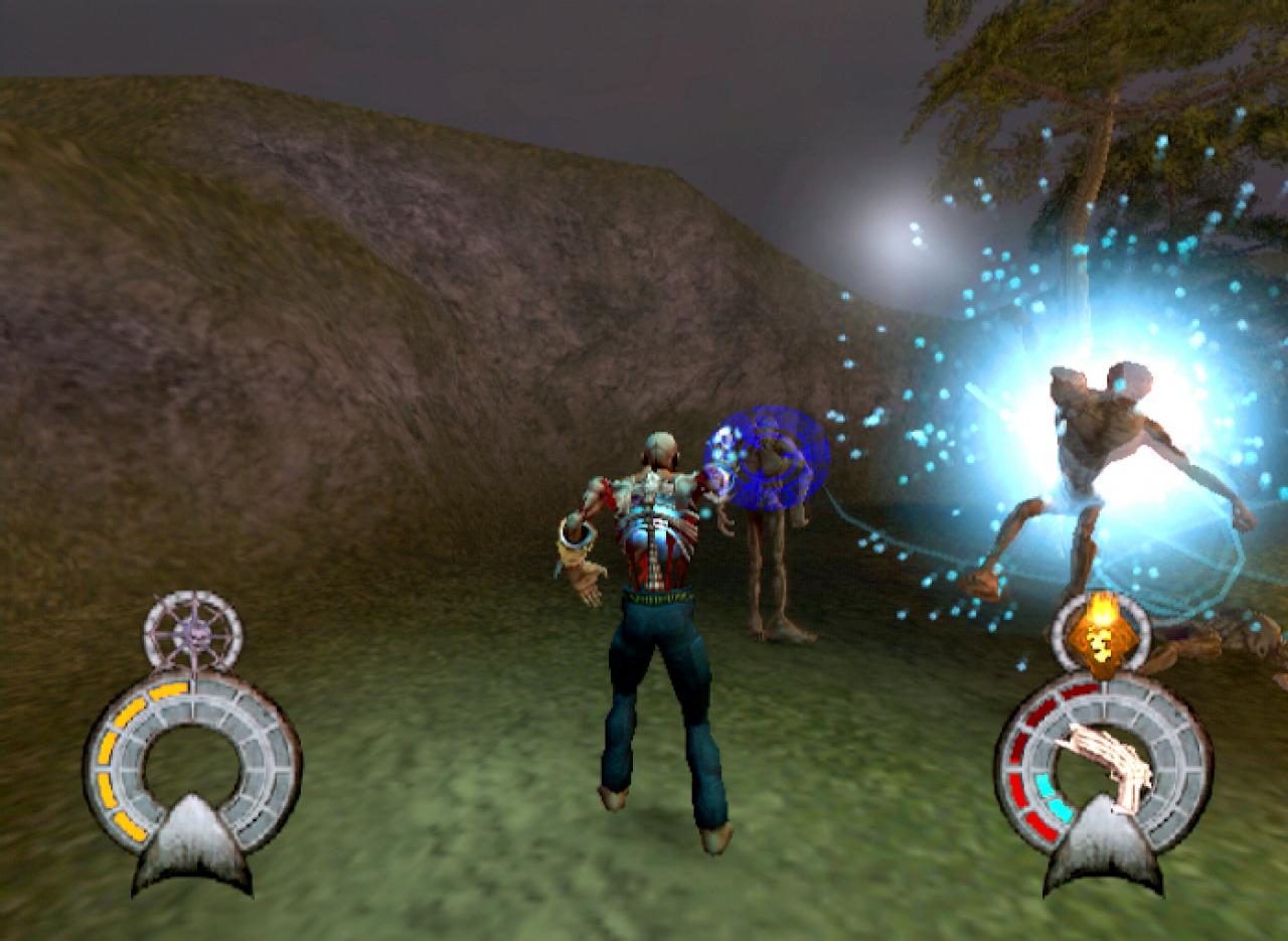 [11/04/2002] Shadow Mans Lieblingswaffe wandelt Gegner in pure Lebenskraft um.