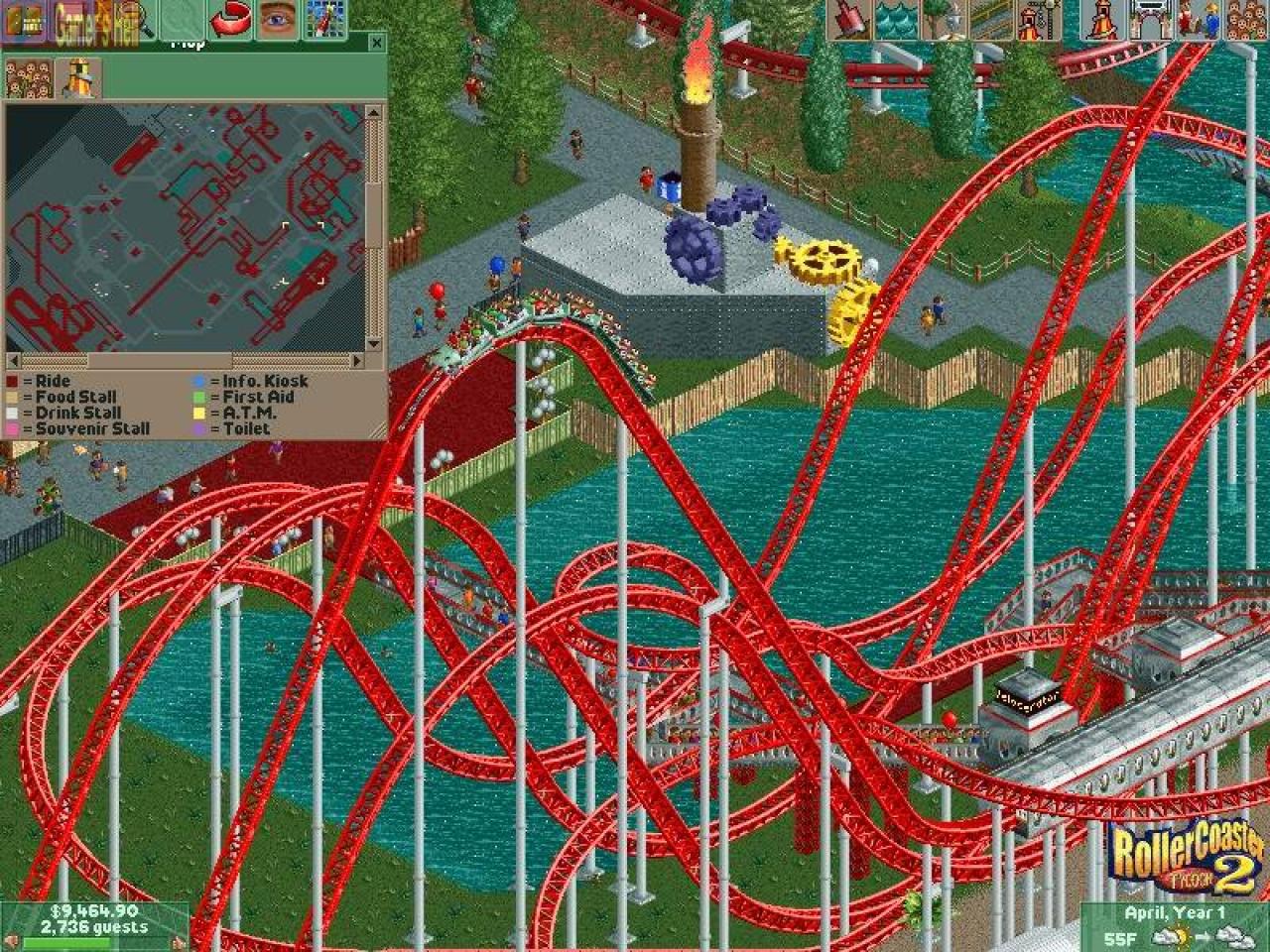 [05/06/2002] Michael Schumacher fährt Achterbahn in Rollercoaster Tycoon...