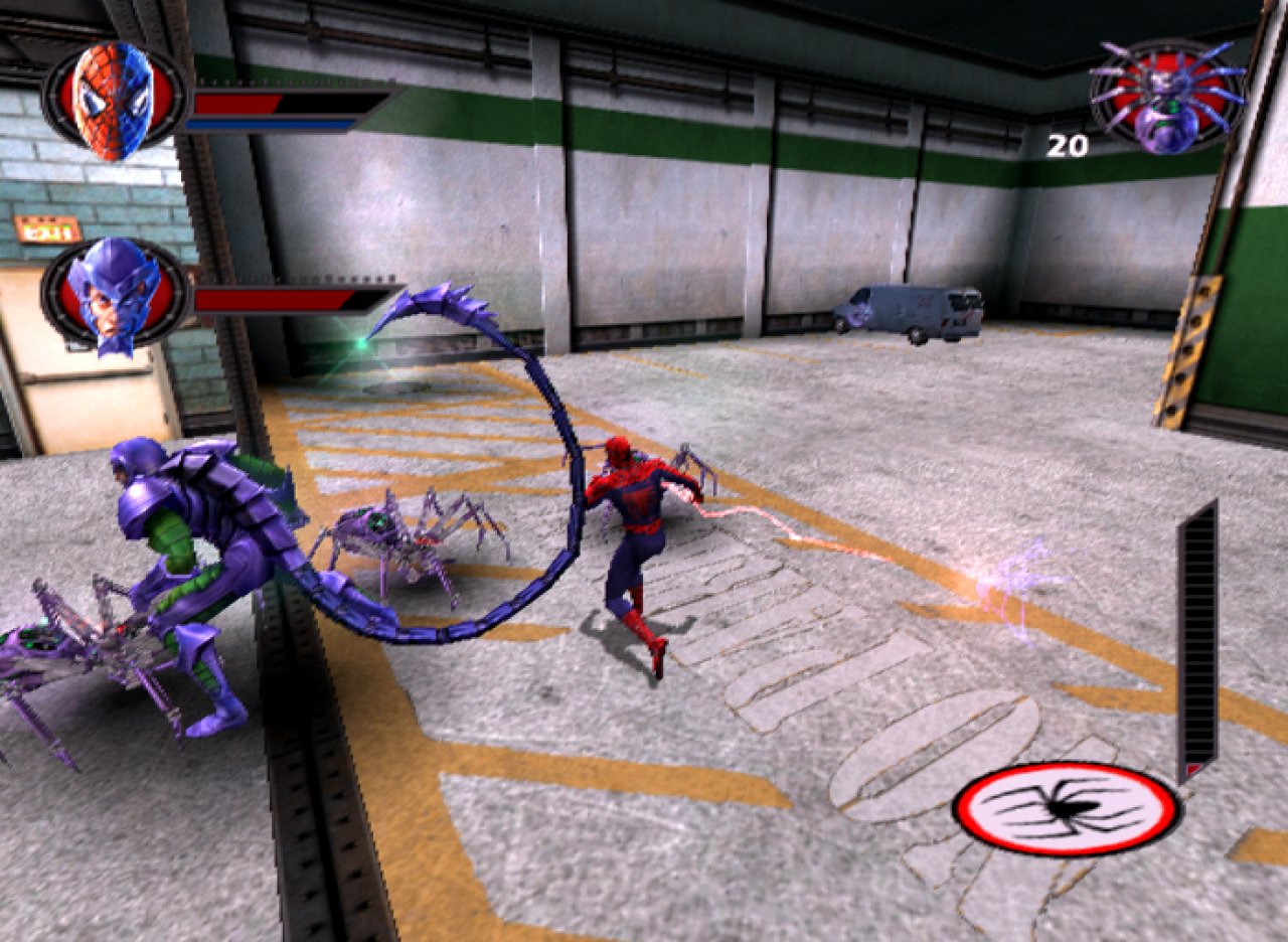 [07/06/2002] Der Skorpion steht anfangs auf Spider-Mans Seite.